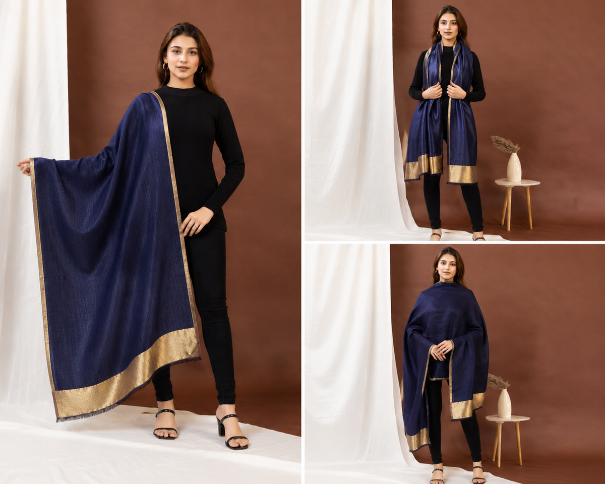 Golden Whisper Moonlight Reversible Stole