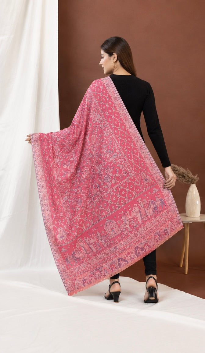 Royal Baarat Stole | Fine Wool Wrap