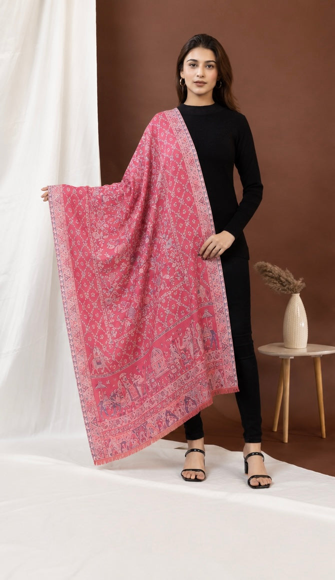 Royal Baarat Stole | Fine Wool Wrap