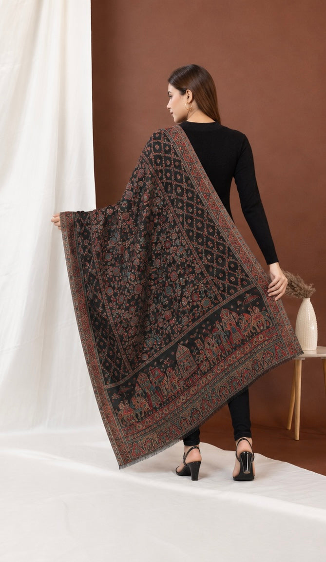 Royal Baarat Stole | Fine Wool Wrap