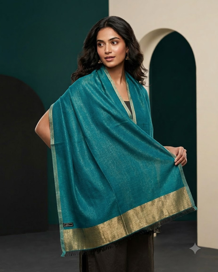 Golden Whisper Moonlight Reversible Stole