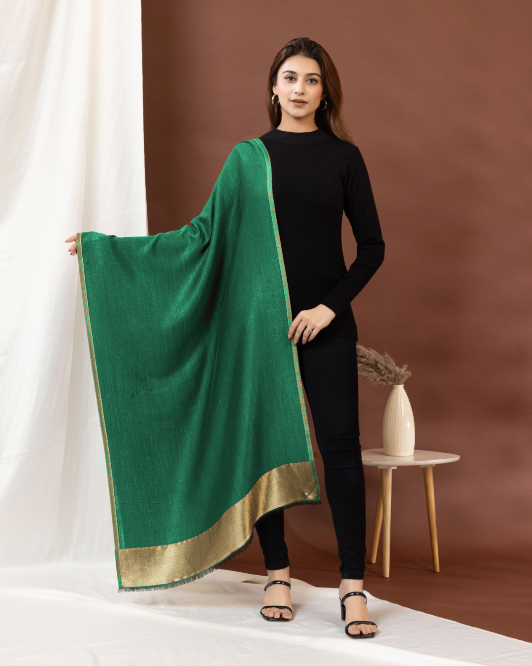 Golden Whisper Moonlight Reversible Stole
