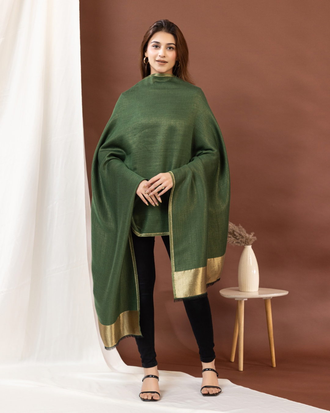 Golden Whisper Moonlight Reversible Stole