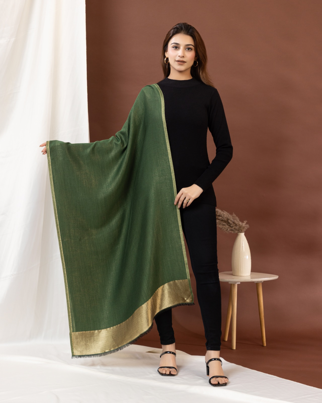 Golden Whisper Moonlight Reversible Stole