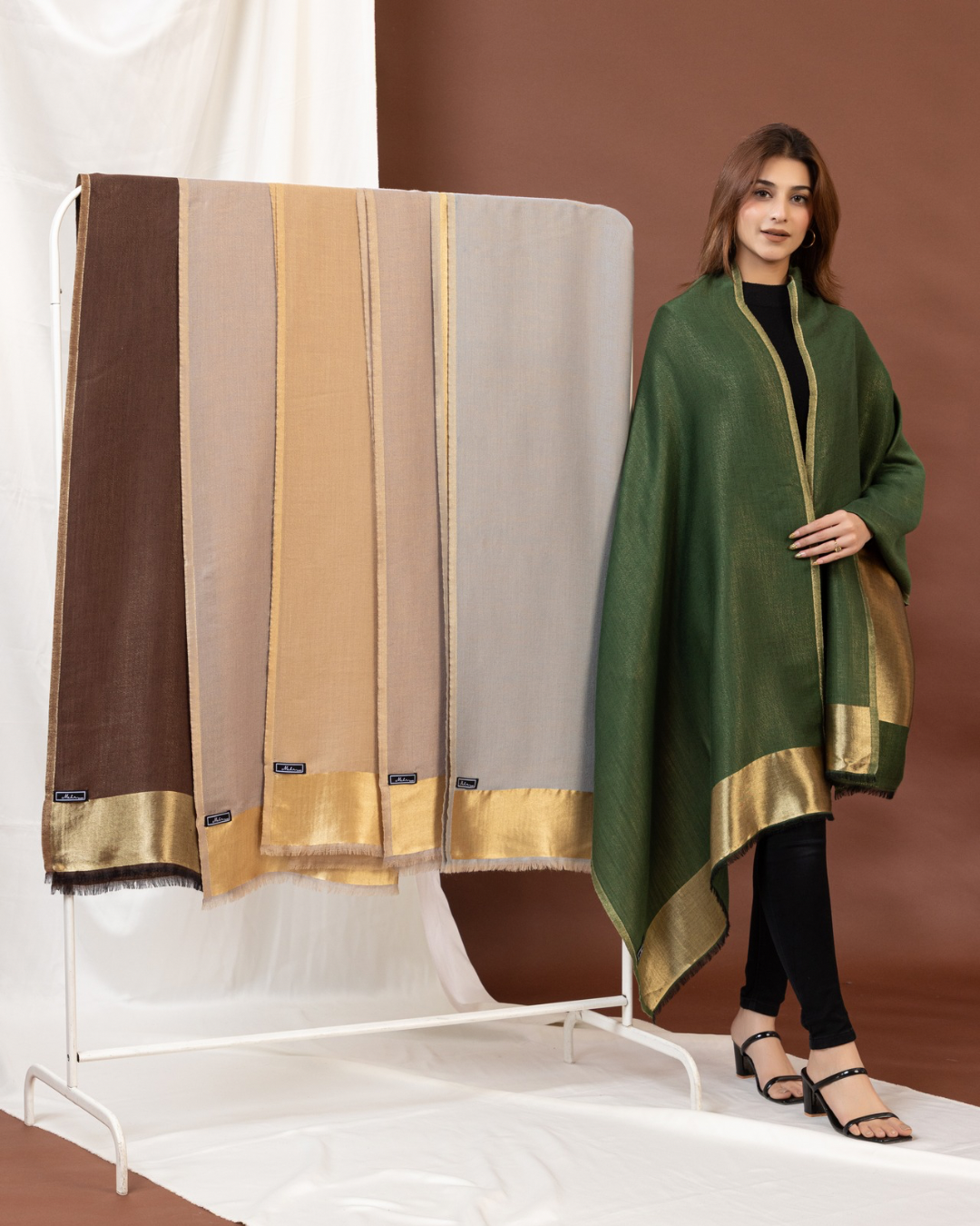 Golden Whisper Moonlight Reversible Stole