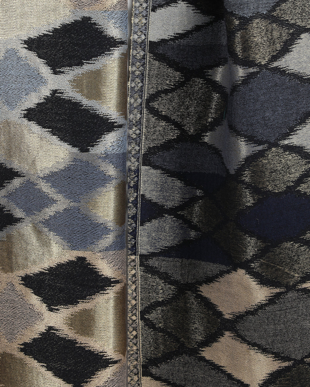 House of Ikat - Diamonds | Reversible Fine Wool Stole